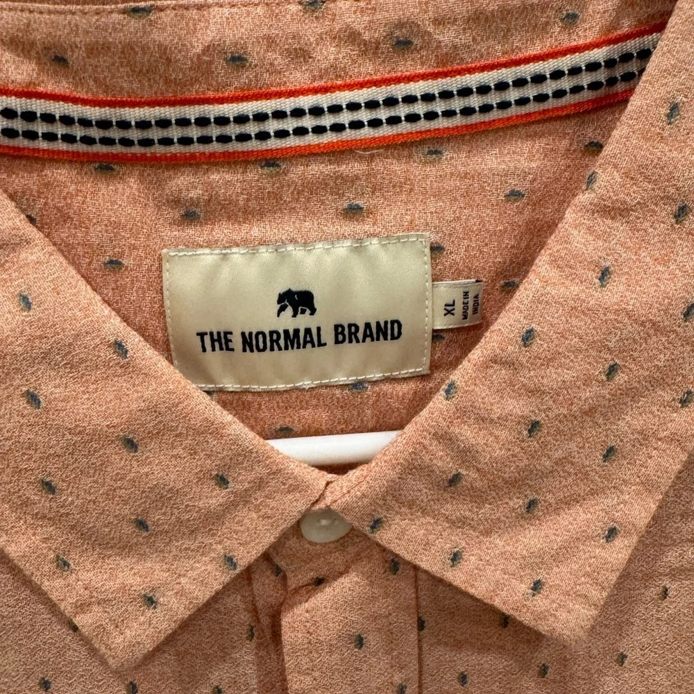 The Normal Brand Men's Coral Button Down Shirt